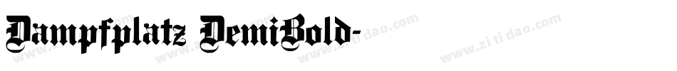 Dampfplatz DemiBold字体转换